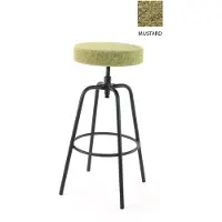Workliving Barkruk Hoog Rond - Society Boucle Mustard
