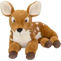 Nature Planet pluche knuffel hertje - 37 cm - bruin gestipt - bosdieren - Herten