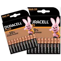 Duracell plus power AAA batterijen - 40 AAA Alkaline batterijen