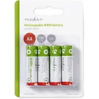 Nedis Oplaadbare NiMH batterij AA 1,2 V 1300 mAh 4 stuks Blister -