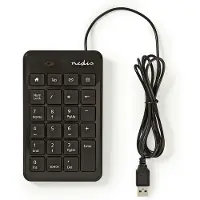 Nedis Numeriek toetsenbord | (USB, Numeriek, Multimediatoetsen, Zwart)