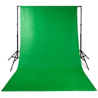 Nedis Set Achtergronddoeken voor Fotostudio | 1,90 x 2,95 m | Inclusief reistas | Statieven inbegrepen | Zwart | 1 Stuks
