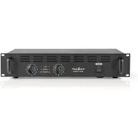 Nedis PA-Versterker | RMS Output: 2x 100 W @ 8 Ohm / 2x 150 W @ 4 Ohm | 2 Kanalen | 2U | 19 "rack-montage | Metaal | Zwart