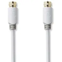 Nedis Satelliet- en antennekabel | F male - F male | 5,0 m | Wit Nedis
