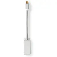 Nedis Premium Mini DisplayPort - DisplayPort adapter - versie 1.2 (4K 60 Hz) / aluminium - 0,20 meter