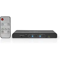 Nedis HDMI schakelaar 2 naar 1 met audio extractor en ARC converter - HDMI2.0 (4K 60Hz + HDR) / zwart