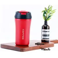 HBS Rvs Thermosbeker - Drinkfles - Herbruikbare Koffiebeker - 420 Ml - Rood