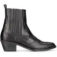 PS Poelman Tartor leren cowboylaarzen met slangenprint zwart female | Maat: 38