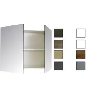 Sanicare Spiegelkast Qlassics 80 cm. 2 dubbelzijdige spiegeldeuren schots-eiken