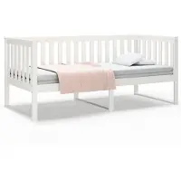vidaXL Slaapbank zonder matras 90x200 cm massief grenenhout wit