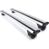 Farad Dakdragers geschikt voor Jeep Cherokee Sport 2002 t/m 2007 open dakrailing - Aluminium - Hoog laadvermogen 100kg - Wingbar Zilver - Merk