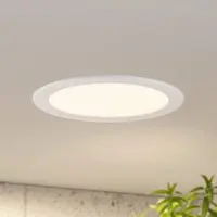 PRIOS LED inbouwlamp Cadance, wit, 24 cm, set van 3, CCT Cadance , dimbaar, wit / opaal, Badkamer, Aluminium, Modern