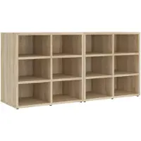 vidaXL Schoenenkasten 2 st 52,5x30x50 cm sonoma eikenkleurig