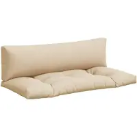 vidaXL Palletkussens 2 st stof beige