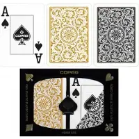 Copag 1546 Speelkaarten - 100% Plastic Poker Size Zwart/Goud - Duurzaam