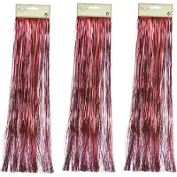 COSY&TRENDY 4x zakjes lametta golvend engelenhaar rood 50 x 500 cm - Tinsel/folie slierten - Kerstversiering/kerstboomversiering