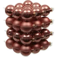 Othmar decorations kerstballen - 36x st - koraal roze - D6 cm - glas - Kerstbal