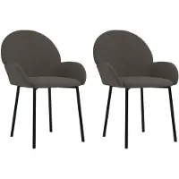vidaXL Eetkamerstoelen 2 st fluweel donkergrijs