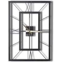 Opviq Wandklok Louka | metaal zwart 70x49 cm wandklokken | NADUVI