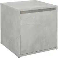 vidaXL Opbergbox met lade 40,5x40x40 cm bewerkt hout betongrijs