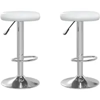 vidaXL Barstoelen 2 st kunstleer wit