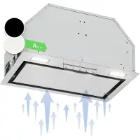 Klarstein Camila afzuigkap inbouw 52 cm 397 m³/h LED Touch roestvrij staal