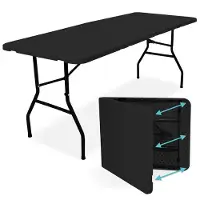 LifeGoods Klaptafel – Inklapbaar & Weerbestendig – max. 120 kg – 180 x 70 x 74 cm – Zwart