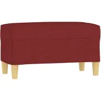vidaXL Bankje 70x35x41 cm stof wijnrood