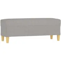 vidaXL Bankje 100x35x41 cm stof lichtgrijs