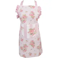 Clayre & Eef Keukenschort Kinderen 48x56 cm Roze Katoen Rozen Roze