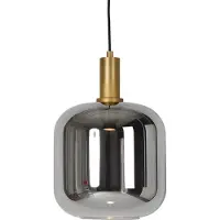 QAZQA Hanglamp zwart met goud en smoke glas incl. PUCC - Zuzanna