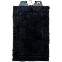 Wicotex - Badmat uni Zwart - Badmat - Antislip onderkant - Afmeting 60x90cm
