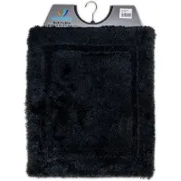 Wicotex - Bidetmat - WC mat - Toiletmat uni Zwart - Badmat - Antislip onderkant - Afmeting 50x60cm