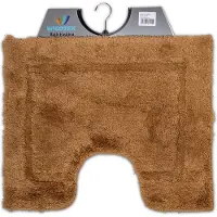 Wicotex - Toiletmat Bruin - Antislip onderkant - WC mat met uitsparing - Afmeting 50x60cm