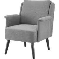 En.casa Fauteuil Edling 83x73x75 cm grijs en zwart