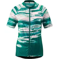 Gonso Copedello Fietsshirt met Korte Mouwen en Volledige Rits Dames, groen/wit EU 42 | L 2023 Fietsshirts korte mouwen