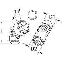 Ks Tools 150.1718 150.1718 Twaalfkant Verwisselbare kop 18 mm 18 mm 3/8