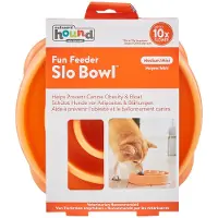 Merkloos Slo-bowl feeder mini coral spiraal oranje 22x22x5 cm