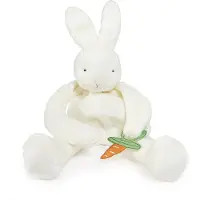 Bunnies By The Bay Knuffeldoekje met speenhouder Konijn - Speendoekje - Extreem zacht - Klittenband sluiting voor speen - Machine-wasbaar - 25 cm - Wit