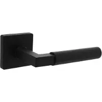 Intersteel Deurkruk Bau-Stil op vierkant rozet - mat zwart