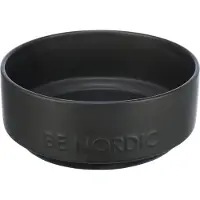 Trixie be nordic voerbak hond keramiek/rubber zwart 18 cm