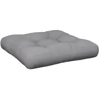 vidaXL Palletkussen 58x58x10 cm stof grijs