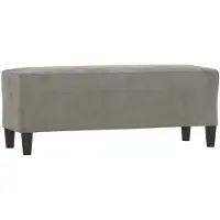 vidaXL Bankje 100x35x41 cm fluweel lichtgrijs