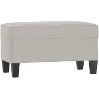 vidaXL Bankje 70x35x41 cm microvezelstof lichtgrijs