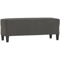 vidaXL Bankje 100x35x41 cm fluweel donkergrijs