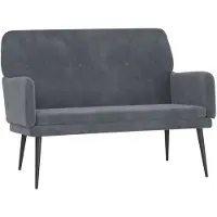 vidaXL Bankje 108x79x79 cm fluweel donkergrijs