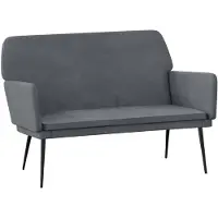 vidaXL Bankje 108x79x79 cm fluweel donkergrijs