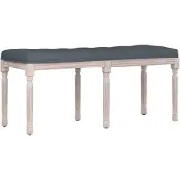 vidaXL Bankje 110x40x49 cm fluweel donkergrijs