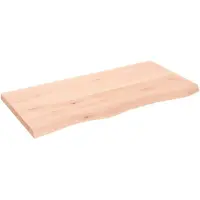 vidaXL Tafelblad 100x50x(2-4) cm onbehandeld massief eikenhout