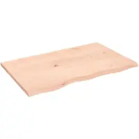 vidaXL Tafelblad 80x50x2 cm onbehandeld massief eikenhout
